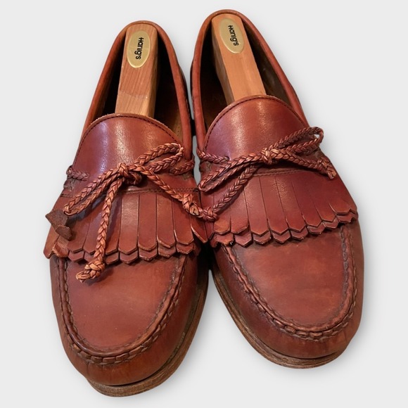 Allen Edmonds Leather Loafers Dress Shoes 11 Woodstock‎ Vintage Men Brown Tassel main image 7